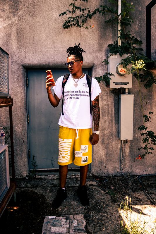 Cyber Yellow “Testimony” Shorts