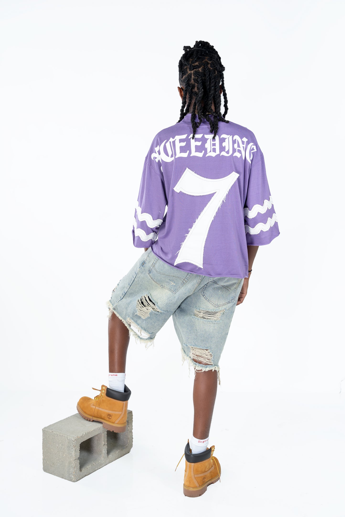 XCEEDING “7” CROPPED PURPLE TEE
