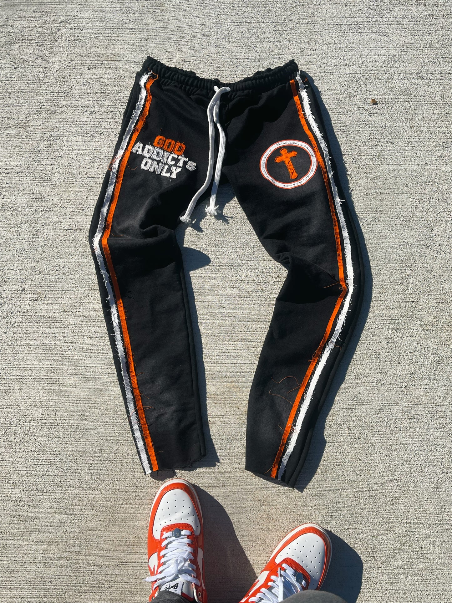 "GOD ADDICTS ONLY" SWEATPANTS