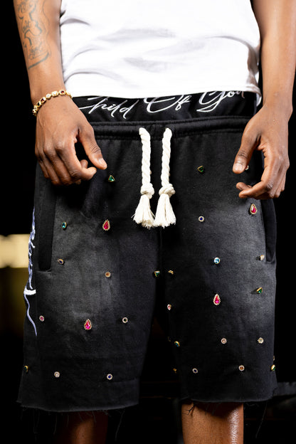 Double Waisted Xceeding Xpectations Gemstones Shorts